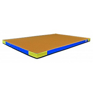 Tec-Niedersprungmatte gelb 15cm Klett&Flausch 300 cm Gelb Mit Klettecken 200 cm Niedersprungmatte 15 cm