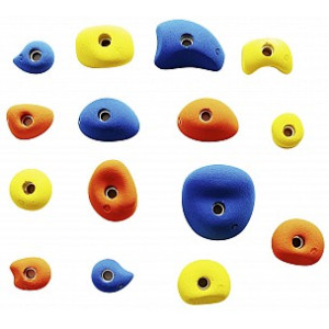 Schulklettergriffset Mittel 2 Set mit 15 Klettergriffen mittel