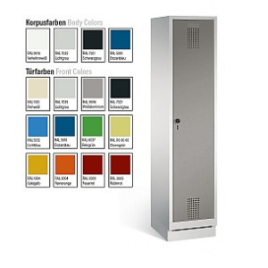 Garderobenschrank Evolo 1 Abteil 420 x 500 mm / 400 mm