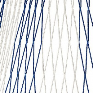 Knotenloses Fußballtornetz Tortiefe 80/200 zweifarbig 4 mm Polypropylen 80/200 cm Blau-weiß