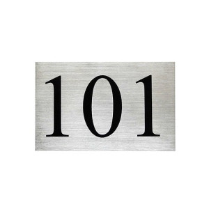 Edelstahlschild zum Kleben oder Schrauben, massiv und schwer