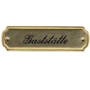 Schild aus massivem Messing 100 x 26 mm