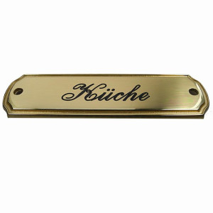 Schilder aus massivem Messing 152 x 43 mm