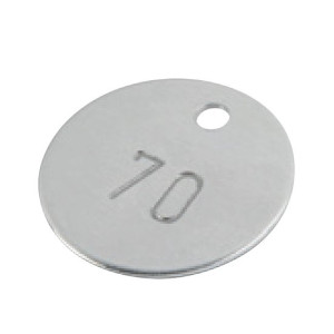Schlüsselanhänger Zahlenmarken Aluminium blank