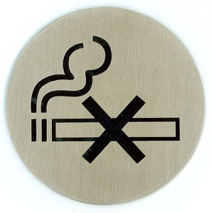 Nichtraucher Schild Edelstahl