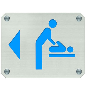Edelstahlschild, Hinweisschild, rechteckig