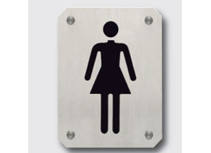 Edelstahlschild, Hinweisschild, hochkant