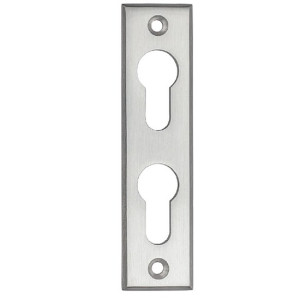 Rosette 001/3081 aus Aluminium, zum Aufschrauben für Schlösser mit 2 x PZ übereinander