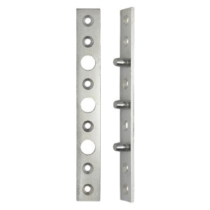 Sicherheits-Flachbändertürsicherung, kantig, mit 3 Hinterhaken, Länge 160 mm