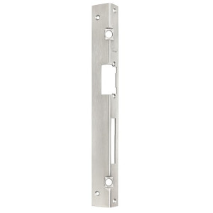 Sicherheits-Winkelschließblech 005/23 für elektrische Türöffner, Länge 330 mm, aus Edelstahl, mit 2 Schwerlastdübelverankerungen