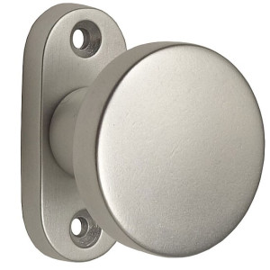 Pilzknopf auf ovaler Rosette, Schraublochabstand 50 mm