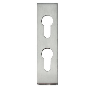 Schutz-Schieberosette 005/3080 aus Edelstahl für Schlösser mit 2 x PZ übereinander