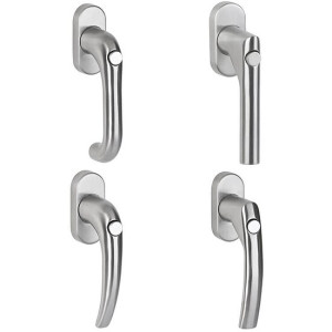 Fenstergriff aus Edelstahl, mit DRUCKKNOPF
