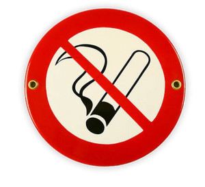 Emaille Schild Nichtraucher Symbol