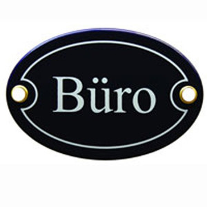 Emaille Schild, Türschild "Büro"