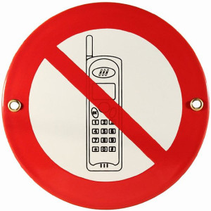 Emailleschild Handyverbot