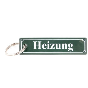 Schlüsselanhänger aus Emaille - Heizung