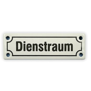 Emailleschild Dienstraum
