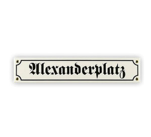 Straßenschild, Spaßschild "Alexanderplatz"