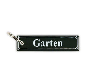 Schlüsselanhänger aus Emaille - Garten