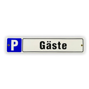 Emaille Schild "Parken Gäste"
