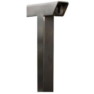 Edelstahl-Tresorsäule mit Schlüsseltresor