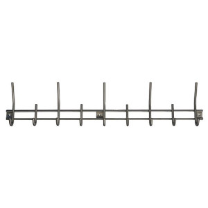 Edelstahl-Garderobe mit 9 Haken