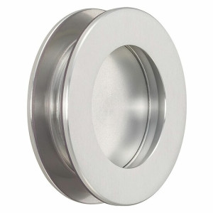 Muschelgriff 5254 Aluminium silberfarbig eloxiert, für Glastüren, Einlassdurchmesser 50 mm
