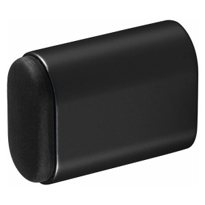 Wandtürpuffer oval, Aluminium schwarz eloxiert, Länge 50 mm