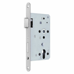 Panik-Einsteckschloss 1201, Panik-Funktion D, abgerundet 24/65/72/9 mm DIN links, Edelstahl, BKS