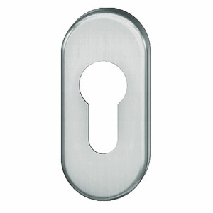 Schlüsselrosette Edelstahl 6204 für PZ, oval FSB