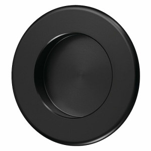 Muschelgriff Aluminium 4555 schwarz in rund, Ø 50 mm