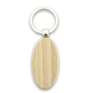 Schlüsselanhänger aus Holz, oval