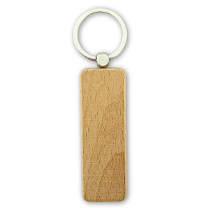 Schlüsselanhänger aus Holz, rechteckig
