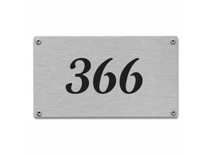 Hausnummernschild Edelstahl 9 x 16 cm, selbstklebend, oder zum Anschrauben