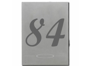 Hausnummernschild aus Beton 11 x 15 cm, mit Verzierung