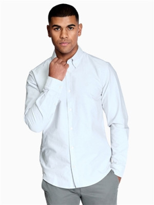 Boss H Roan Double B Chest Logo Oxford Shirt - Blue