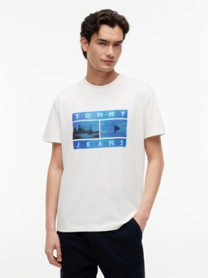 Tommy Jeans Photo Flag T-Shirt - White