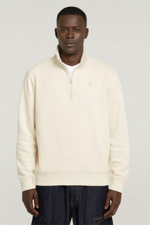 G-Star Premium Core Half Zip Sweat - Off White
