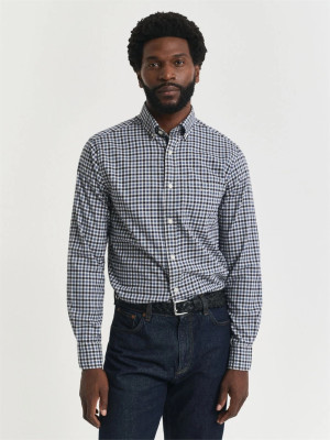 Gant Twill Gingham Shirt - Blue