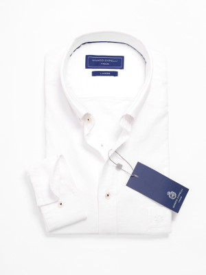 Marco Capelli Soft Wash Oxford Shirt - White