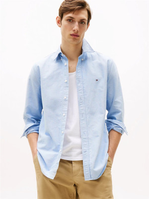 Tommy Hilfiger Solid Heritage Oxford Shirt - Blue