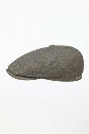 Stetson 6 Panel Herringbone Cap - Grey