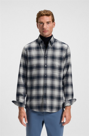 Boss Rickert Check Shirt - Grey