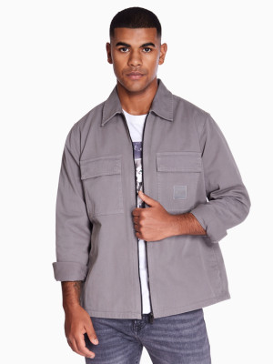 Boss Lovel Zip Overshirt - Grey