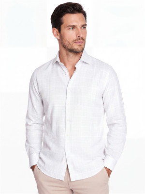 Thomas Maine Flannel Check Shirt - Beige