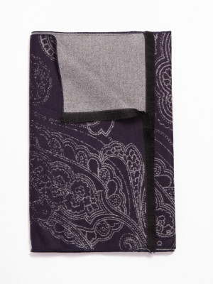 Marco Capelli Paisley Double Face Scarf - Navy