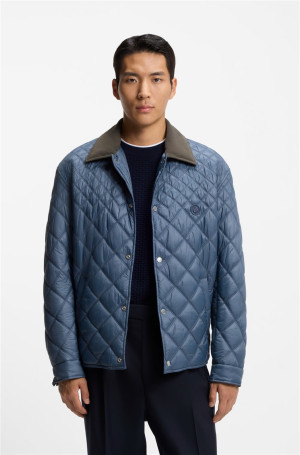 Boss Cosmix Quilted Jacket - Blue