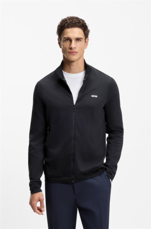 Boss Ever X Full Zip Knit - Navy