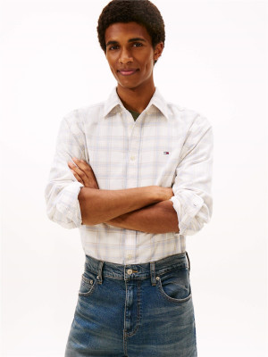 Tommy Jeans Check Cord Shirt - White